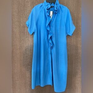 NWT- Boho Chic- Blue Ruffled Women's Dress
